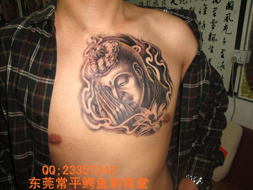东莞常平纹身地藏王菩萨纹身